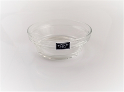 Glas dekorations skål. 13,5 X 5,5 cm. Robust skål.